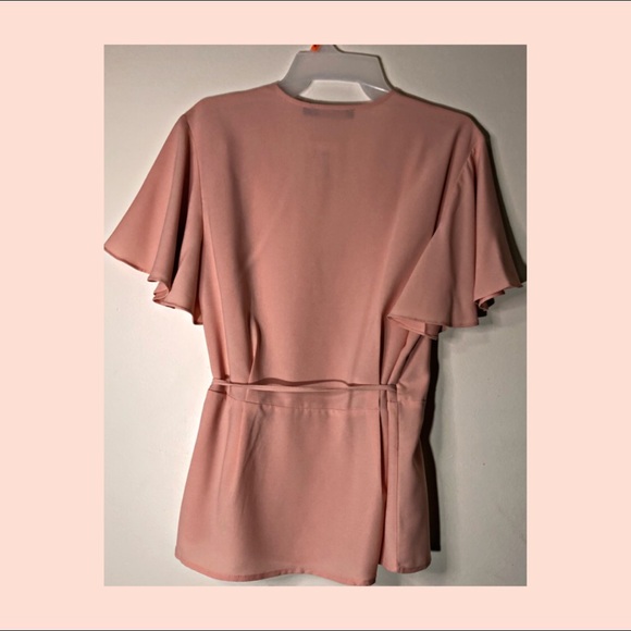 Short Sleeve Wrap Top Blouse - Picture 6 of 6